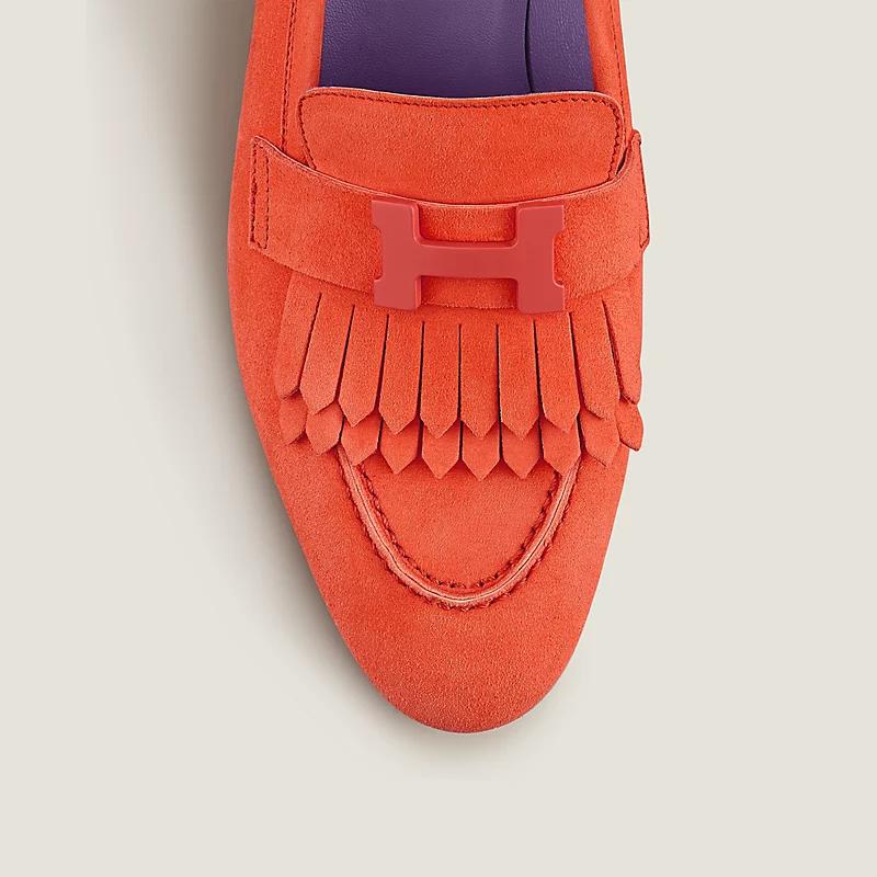 Giày Hermes Royal Loafer Nữ Cam